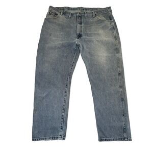 Wrangler Men's Jeans 46x30 Blue Denim Regular Fit Straight Leg Classic Zip Fly